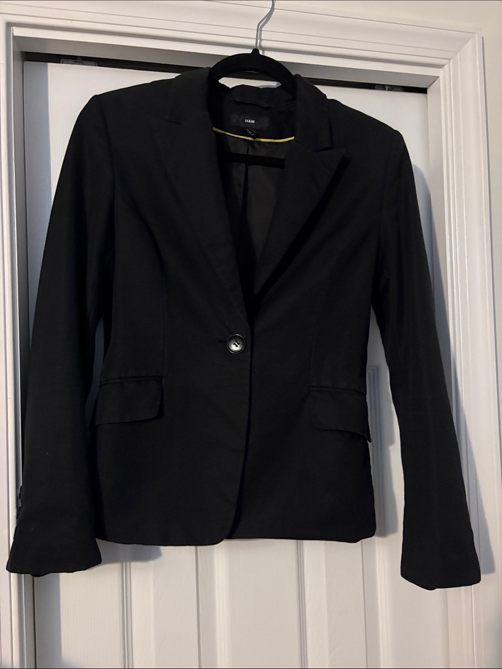 H&M Black Tailored Single-Button Blazer